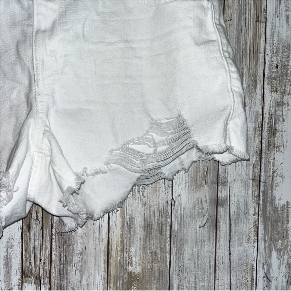 Aerie White Distressed Shorts - Picture 2 of 5